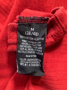 Puritan Red Ribbed Crew Neck T-Shirt