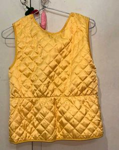 Yellow Hooded Parka Jacket with detachable jacke
