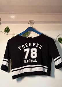 Casual Black H&M Cropped Top