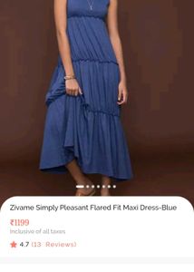 Blue Tiered Maxi Dress