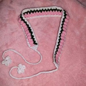 tulip hair band crochet🧶