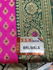 Pink Banarasi Silk Dupatta