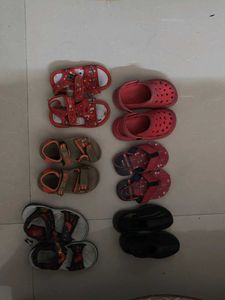 6 pair of footwear for kids