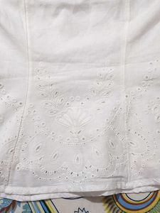 Chic White Broderie Anglaise Corset Top