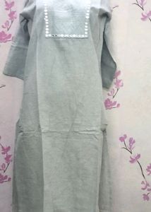 Kurti Grey 1 mirror &amp; Embroidery work/fancy/