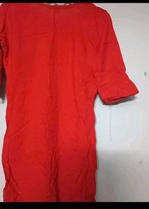 Red Embroidered Top