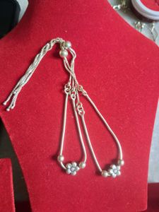 Silver Anklets with Floral Design