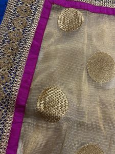 Elegant Dupatta with Golden Motifs