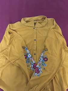 Embroidered Yellow Top