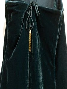 Bottle Green Velvet Maxi Dress/ Gown