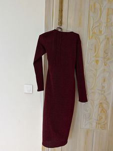 Sparkling Burgundy Bodycon Dress