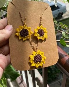 Crochet Flower Jewellery set