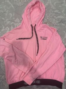 Pink Cropped Hoodie - "Decide The Vibe"🎀