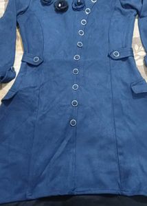 Stylish Blue High-Low  Dress