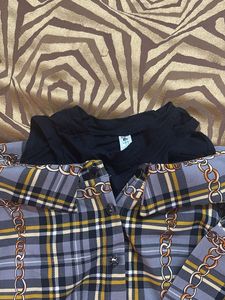 Chic Plaid Chain Print Shirt