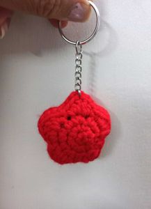 Handmade Red Star Keychain