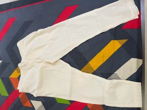 Cream Cotton Salwar Pants