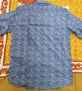 Stylish Blue Printed Men's Shirt
