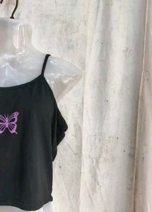Cute Butterfly Crop Top