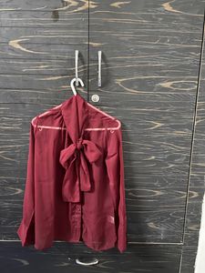 Neck Tie Bow Shirt