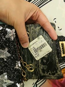 Sequin Mini Top Handle Bag