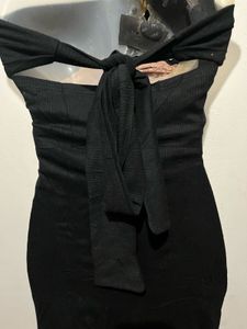 Length-29,,Chic Black Strapless Bodycon Dress
