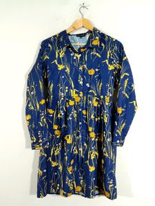 Dark Blue and Yellow Kurta ( Women's)