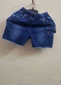Blue Denim Shorts( one time wearing )