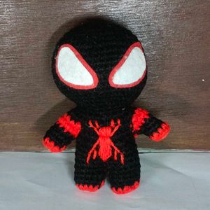 Crochet spiderman keychain (miles morales)