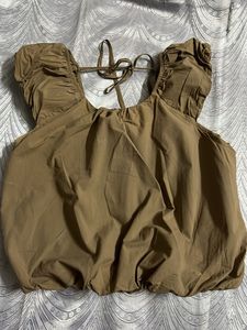 Trendy Ruched Balloon Top