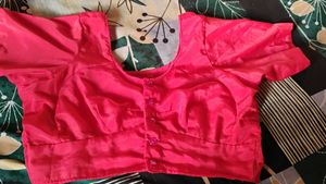 Vibrant Pink Ethnic Blouse with Button Detail