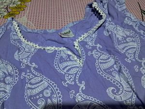Beautiful Lilac Print Kurta Set