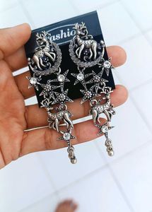 Unique Deer &amp; Star Dangle Earrings