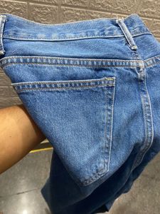 barrel fit whisker Blue Denim Jeans