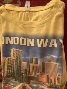 Yellow Tshirt Xl Size Full Sleeve