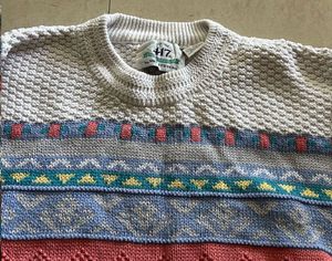 Vintage Geometric Print Sweater