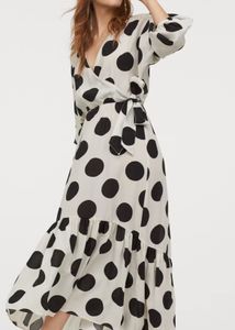 H&M Chic Polka Dot Wrap Dress