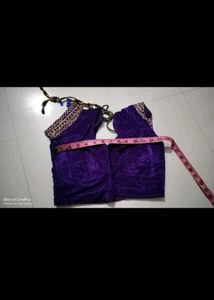 Elegant Purple Velvet Lehenga Choli