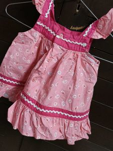 Cute Pink Whale Dress for Baby Girl