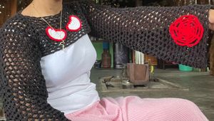 Crocheted Spiderweb Shrug