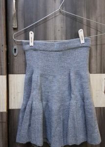 knitted flared skirt