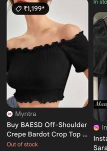 Off Shoulder Crop Top