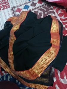 Beautiful black Saree with Blouse
