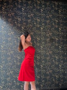 Stunning Red Halter Neck Bodycon Midi Dress from n