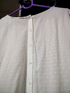 Elegant White Babydoll Top
