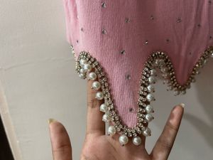 Pink Embellished Tank Top