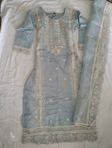 Y2K Embroidered Kurta with Dupatta Set