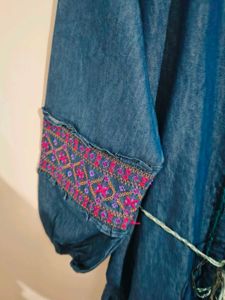 Beautiful Denim Dress with Embroidery