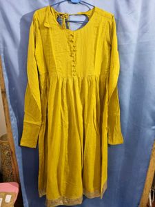 Mustard Yellow Cotton Kurta
