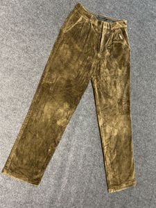 Crocodile Corduroy High-Waisted Trousers